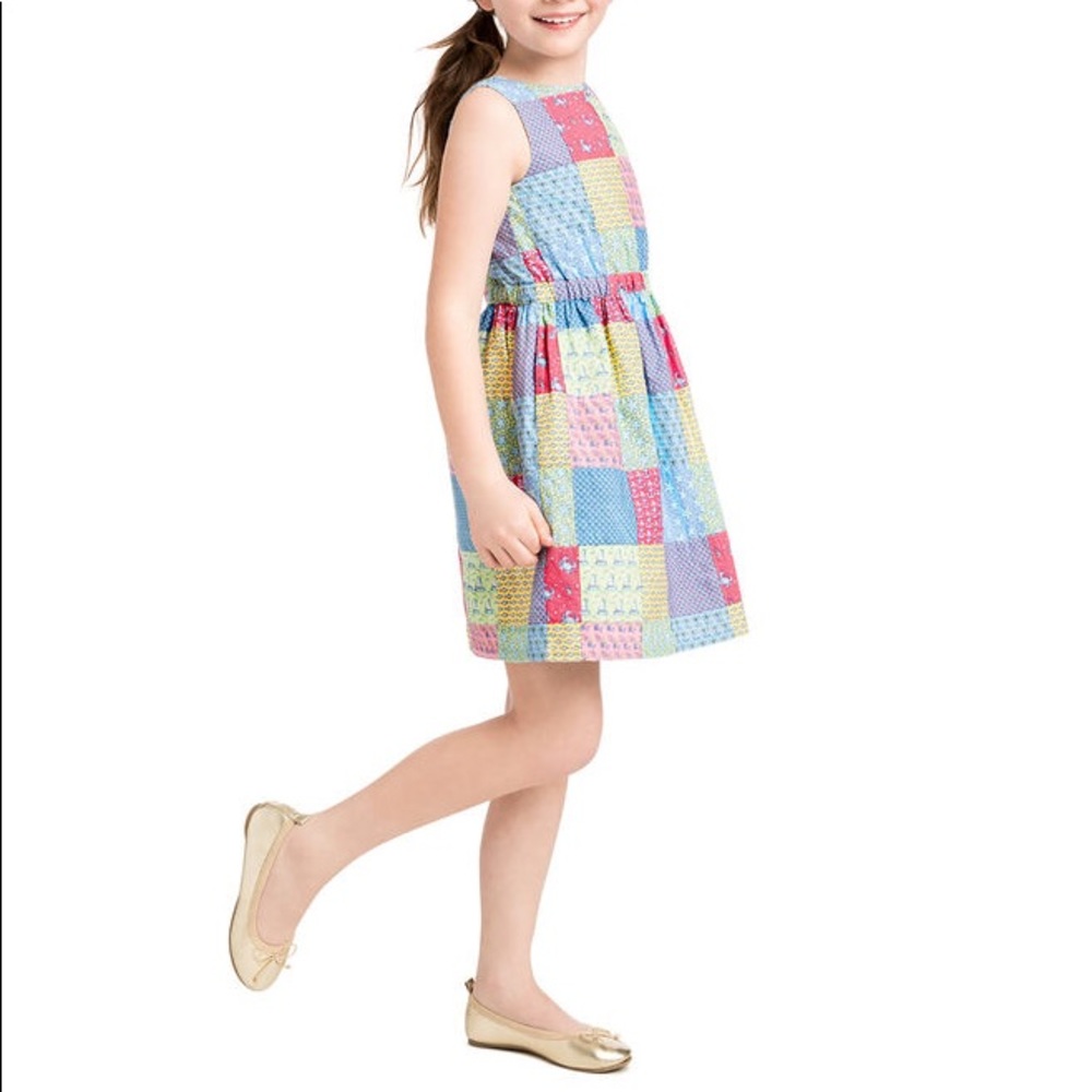 VINEYARD VINES girls Patchwork Tie Dress
